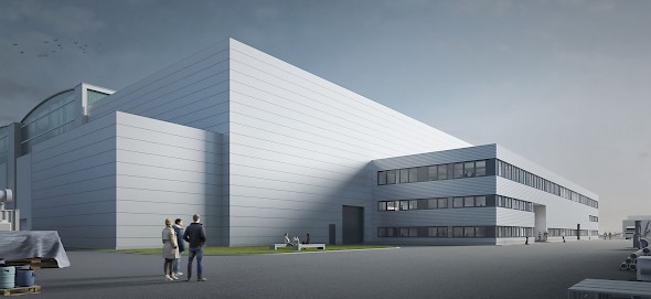Siemens Mülheim - Baubeginn für die neue Wartungshalle des Turbinenwerkes