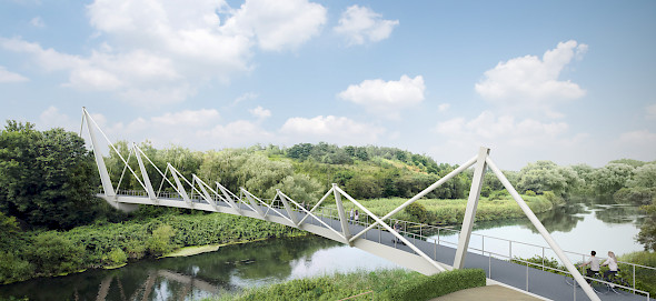 Wettbewerb Fuß- und Radwegbrücke über die Lippe in Lünen